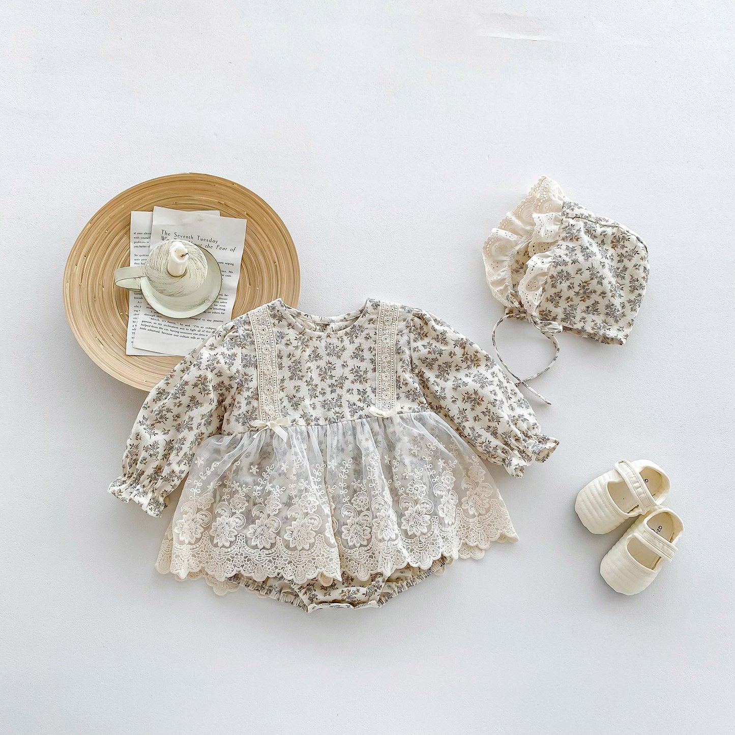 Arrival Baby Floral Princess Onesie Dress For Girls With Lace